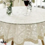 رومیزی توری گرد