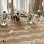 رومیزی گرد نسکافه ای