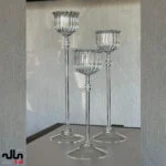 شمعدان پیرکس پایه بلند سه عددی
