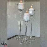 شمعدان پیرکس پایه بلند سه عددی - تصویر 2