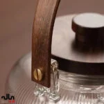 قوري پيركس دسته چوبي و درب چوبي