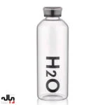 بطری آب شیشه‌ای مدل H2O