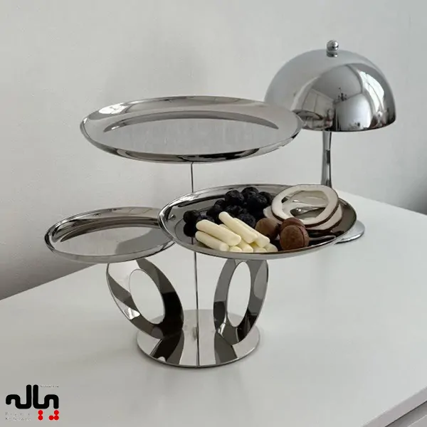 استند پذیرایی سه طبقه لوکس | ظرف پذیرایی لاکچری با ضمانت ۲۰ ساله - Image 2